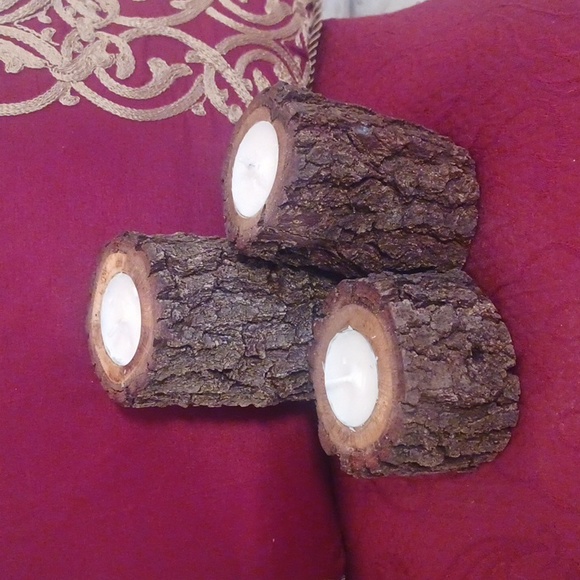 Other - Real bark candle holders, set of 3